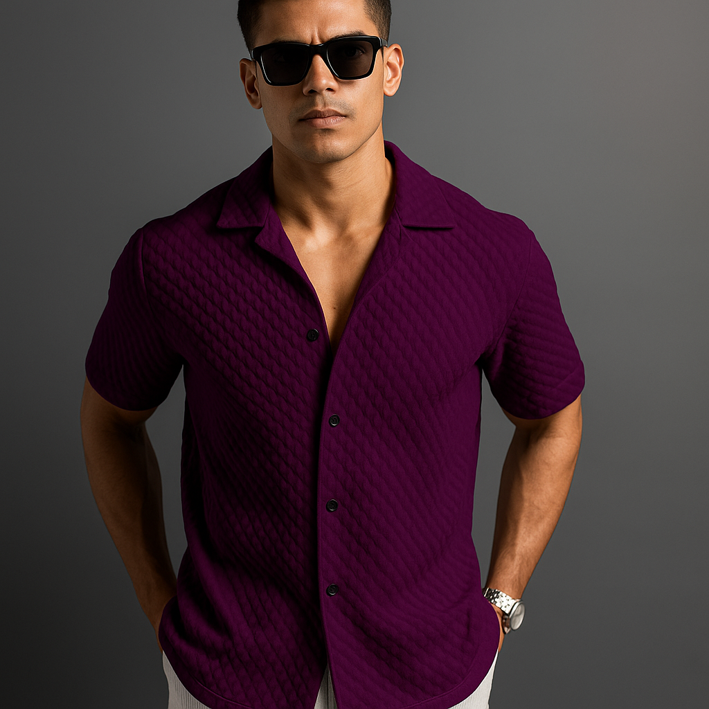 Premium Textured Casual Shirt – Men’s Fashion