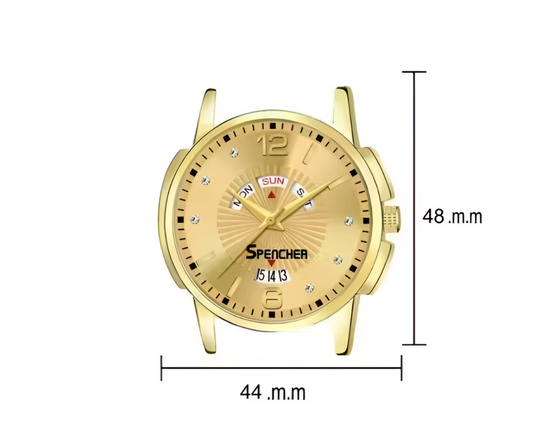 Luxury Gold Spencher Men's Analog Day-Date Watch